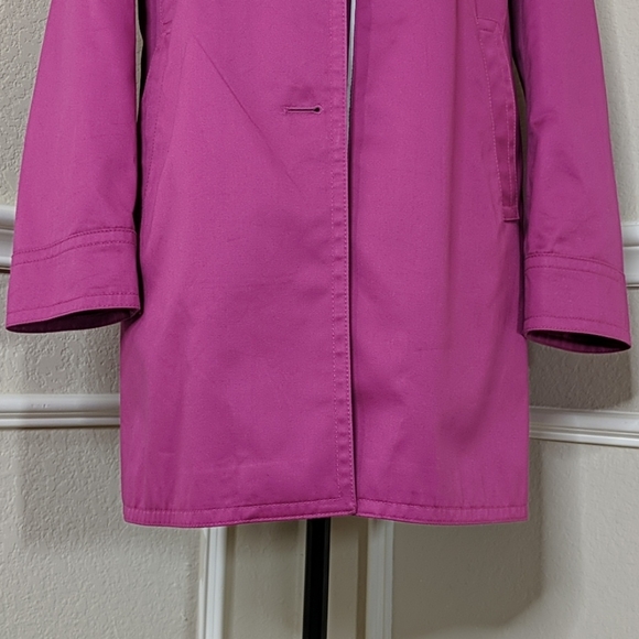 Pink Trench Coat Mid Jacket Tailored Blazer Spring Summer Floral Print Tweed Y2K - Picture 10 of 17